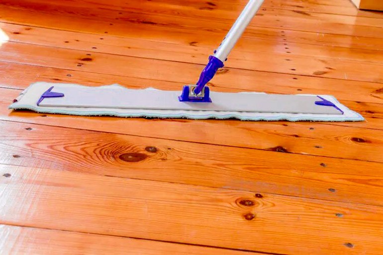 Cleaning a sanded floor